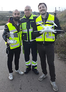 Esercitazione con drone a Noicàttaro